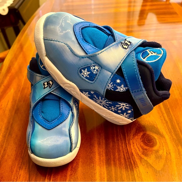 Nike AirJordan Retro 8 Snowflake Edition Toddler Shoes - Picture 1 of 10